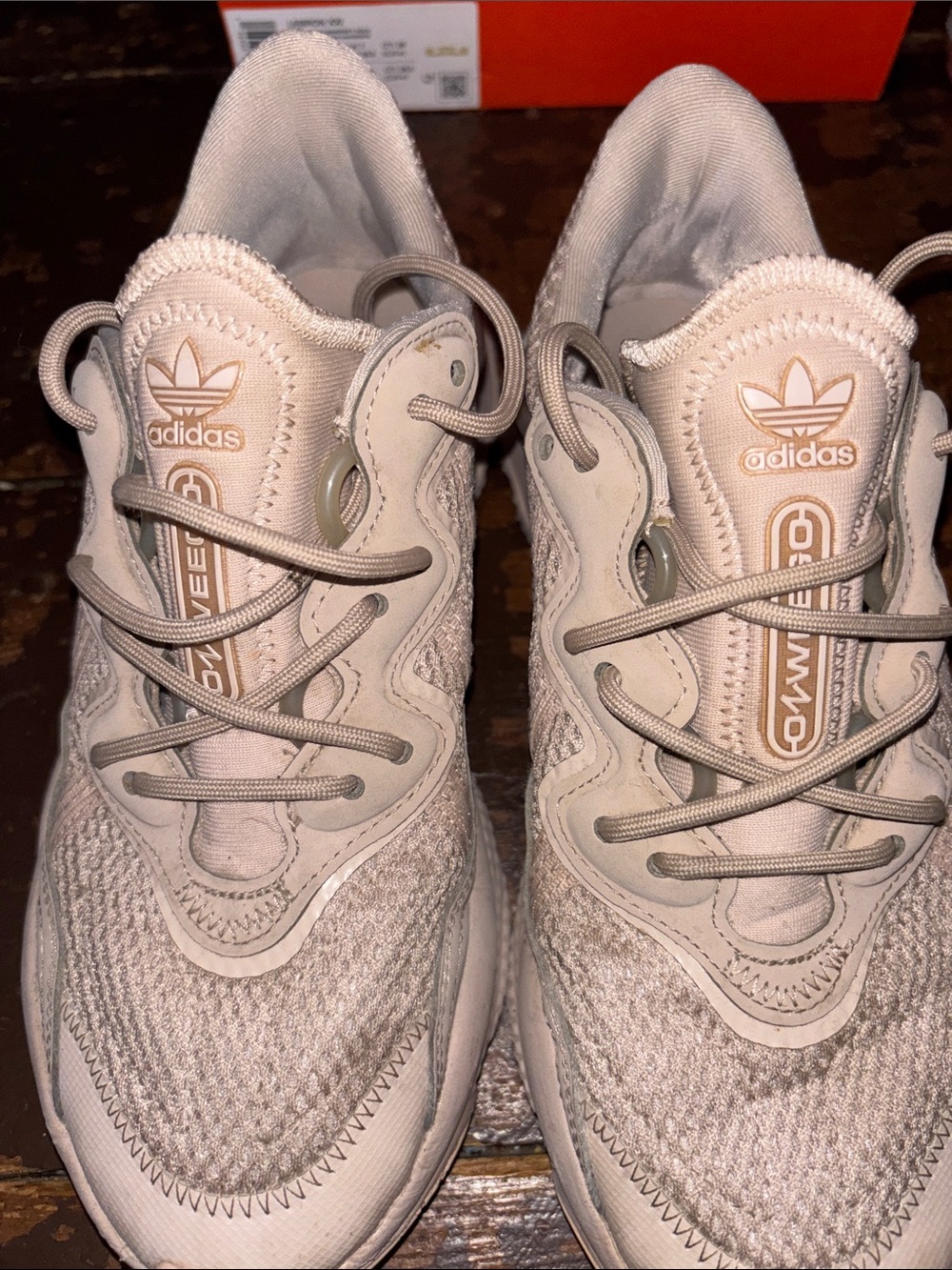 Adidas Ozweego Kid’s Light Taupe Knit Sneakers